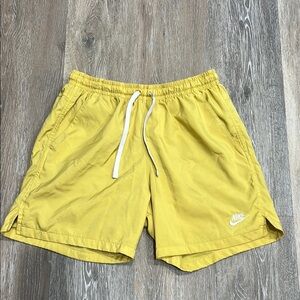 Nike Yellow Sports Shorts